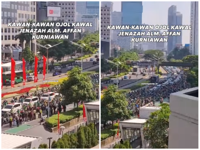 Ratusan Ojol Mengiringi Jenazah Affan Kurniawan (instagram)